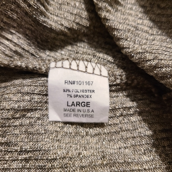 Kim & Cami Metallic Silver Batwing Style Top, Knit Fabric, Size Large - Picture 6 of 7